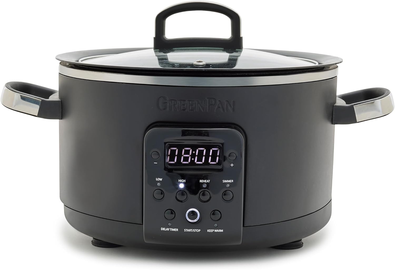 4QT Electric Slow Cooker with Lid, Hard Anodized Ceramic Nonstick Inner Pot V14458