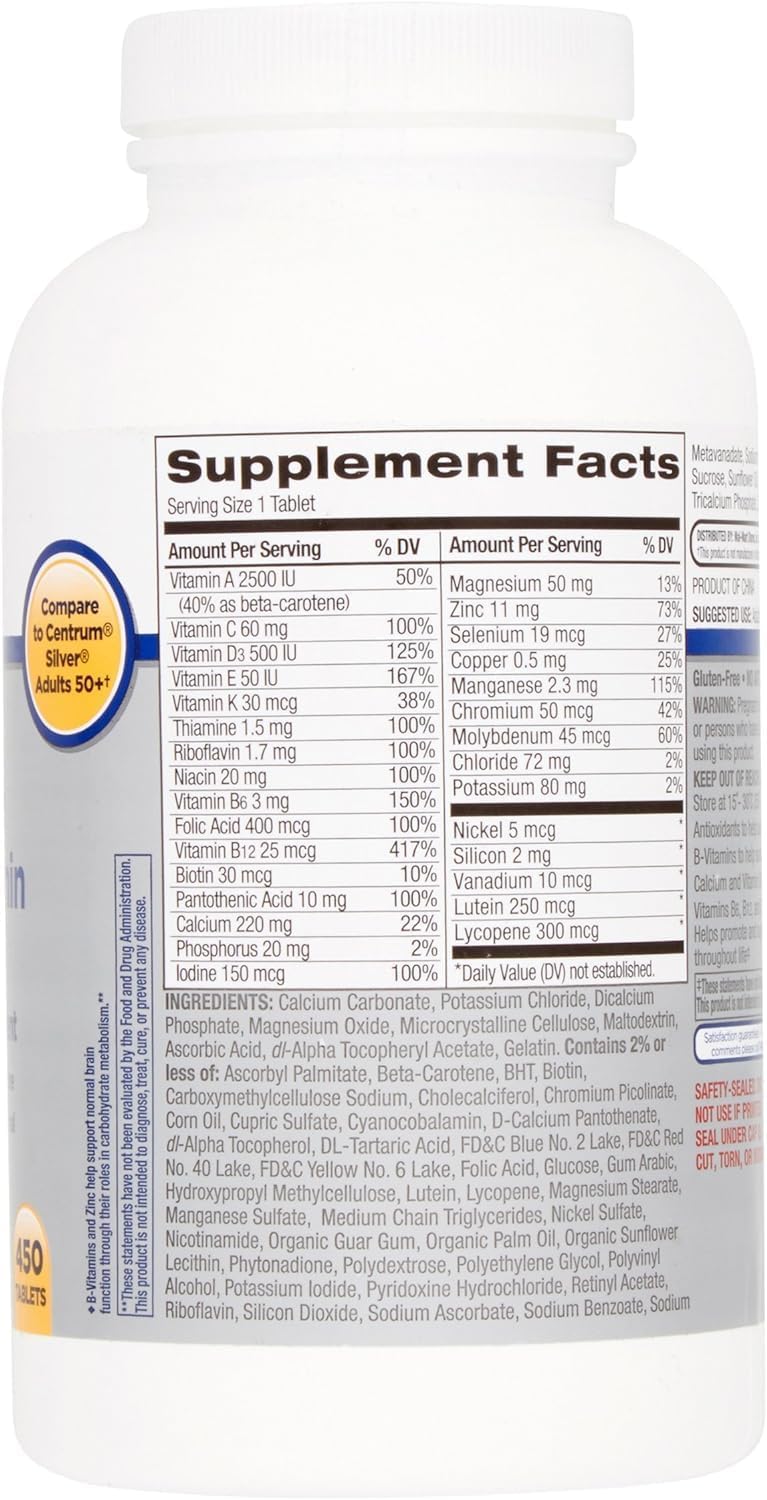 One Daily 450-count Multivitamin/Multimineral Supplement Tablets H67404