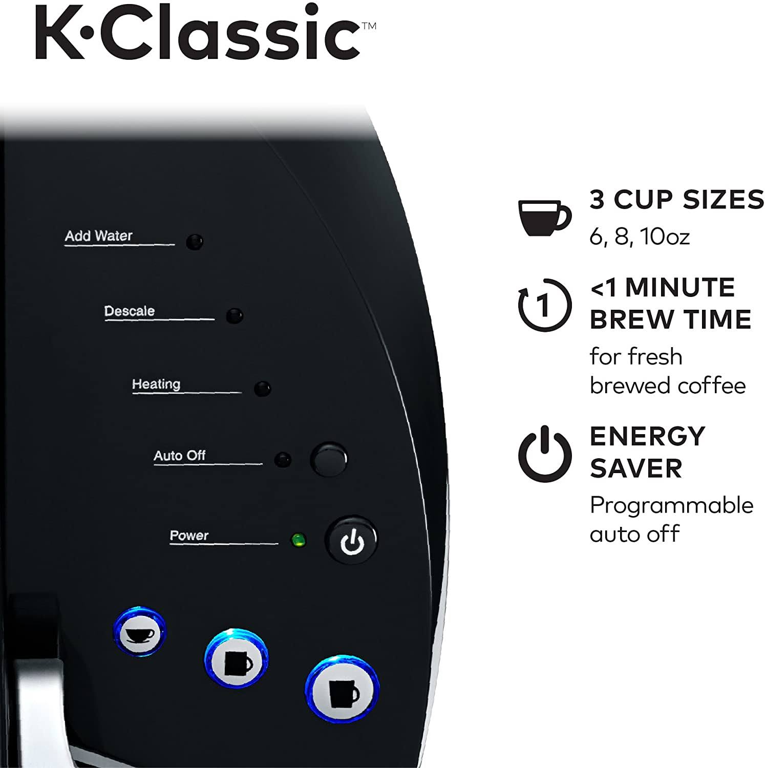 Black Single Serve K-Cup Pod Coffee Brewer B356448