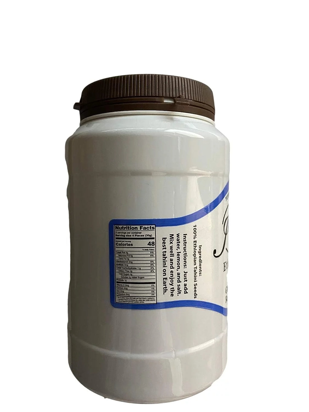 100% Natural Ethiopian Tahini 16 oz Plastic Jar Pack of 3 W24083