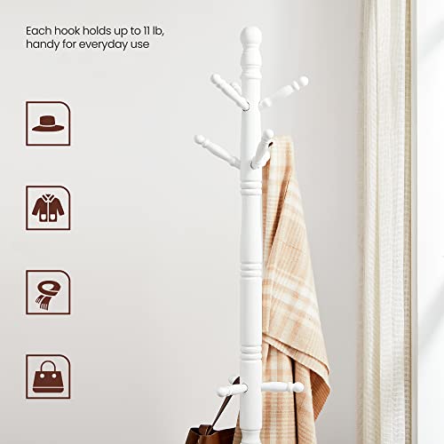 Solid Wood Coat Rack with 10 Hooks K87159