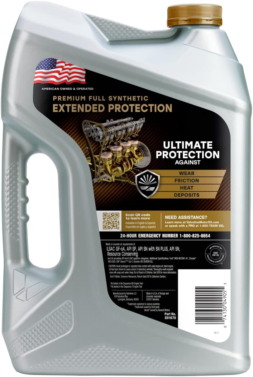 Full Synthetic Motor Oil SAE 5W-30 5 QT (Pack of 2) J952