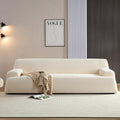 White Solid Wood 3 Seats Upholstery Couch C28193