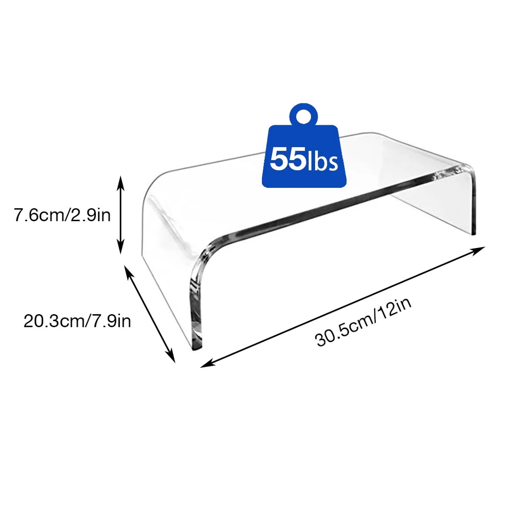 Clear Acrylic Monitor Stand with Storage A9135