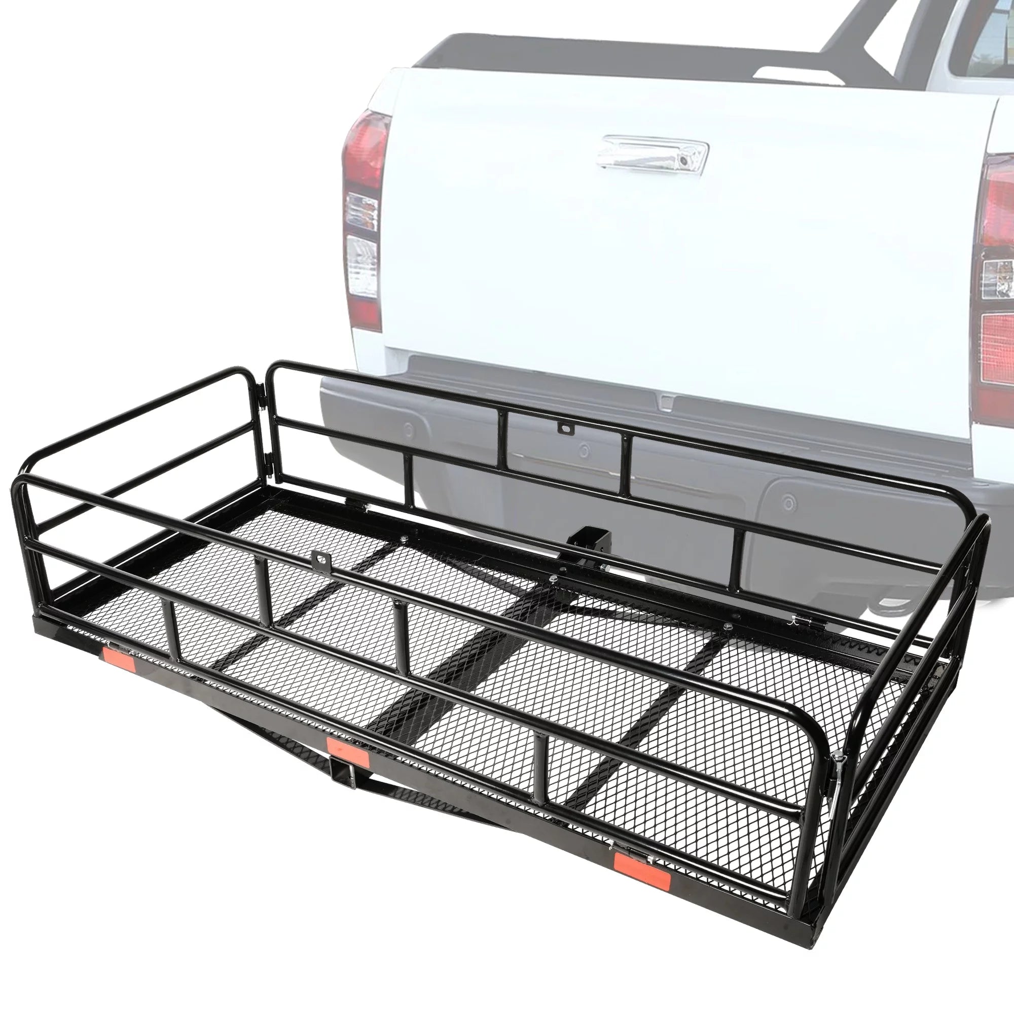 Folding Hitch Mount Cargo Carrier, 500lb Capacity, Fits 2" Receiver T81660