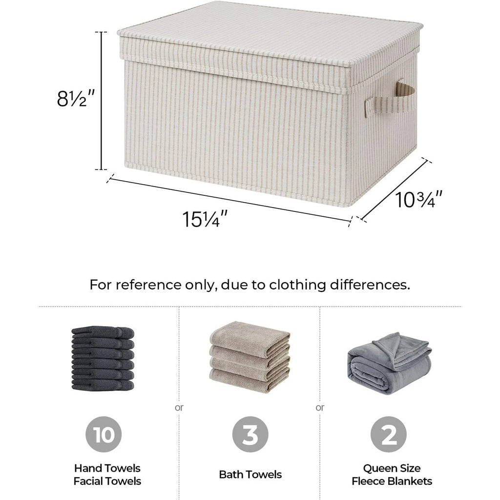 Gray Large 3-Pack Storage Bins with Lid Z305