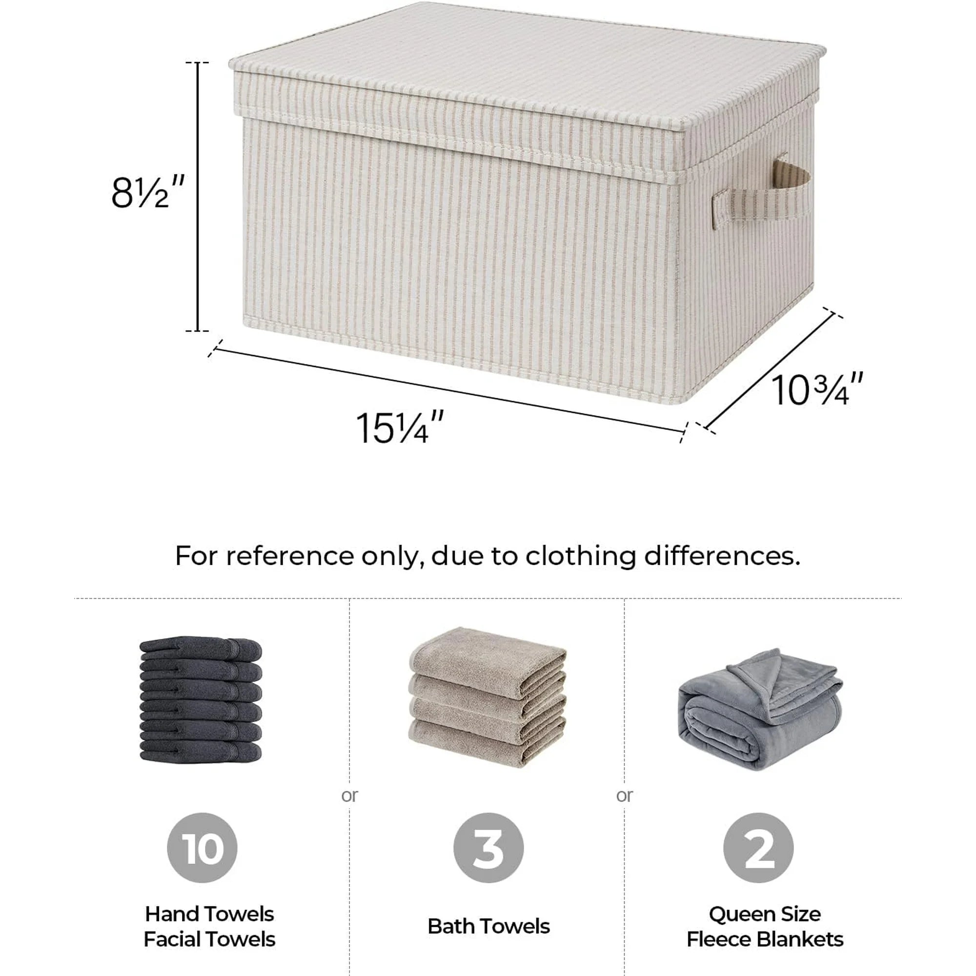 Gray Large 3-Pack Storage Bins with Lid Z305
