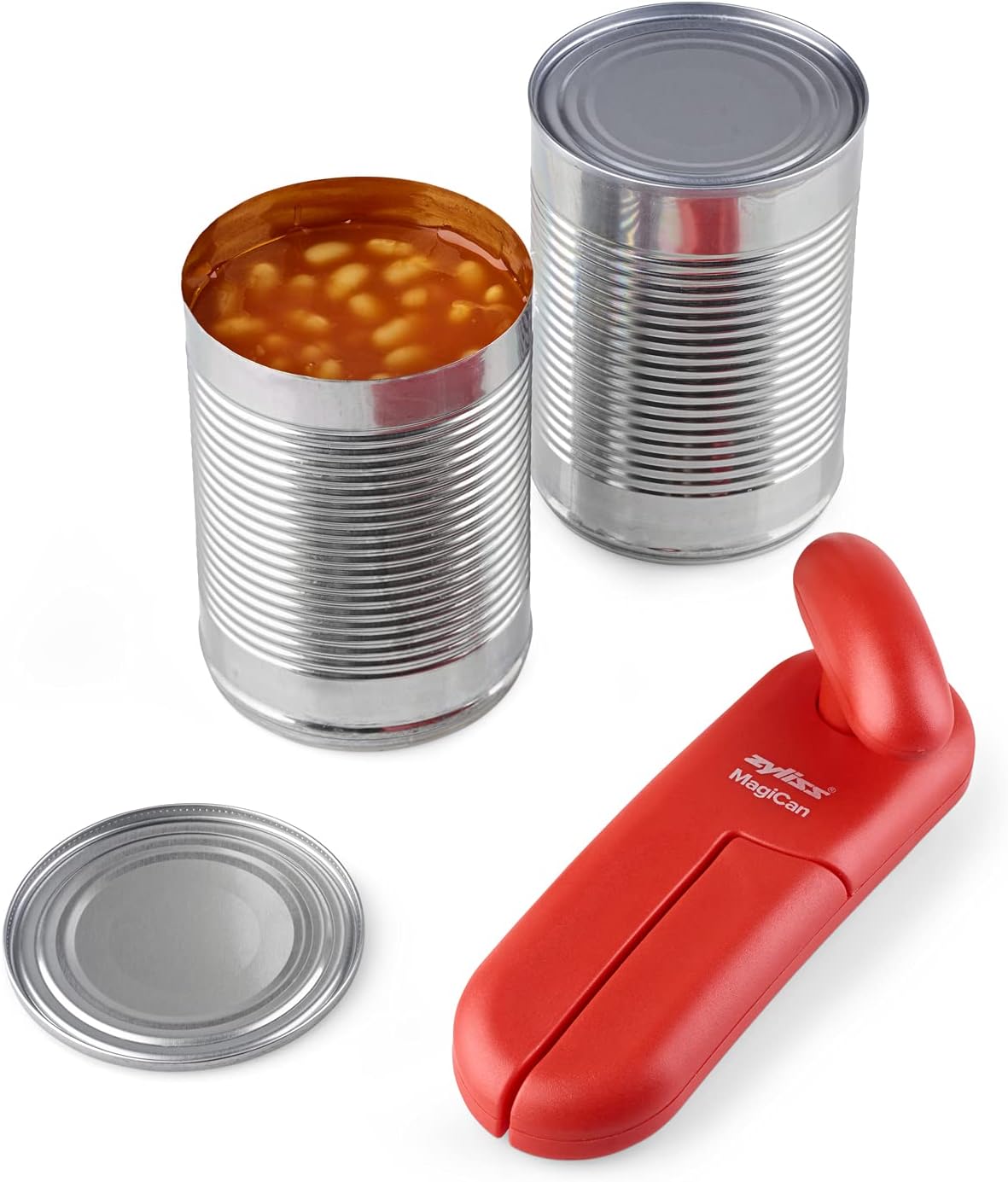 Manual Can Opener with Lid Release - Red C431006