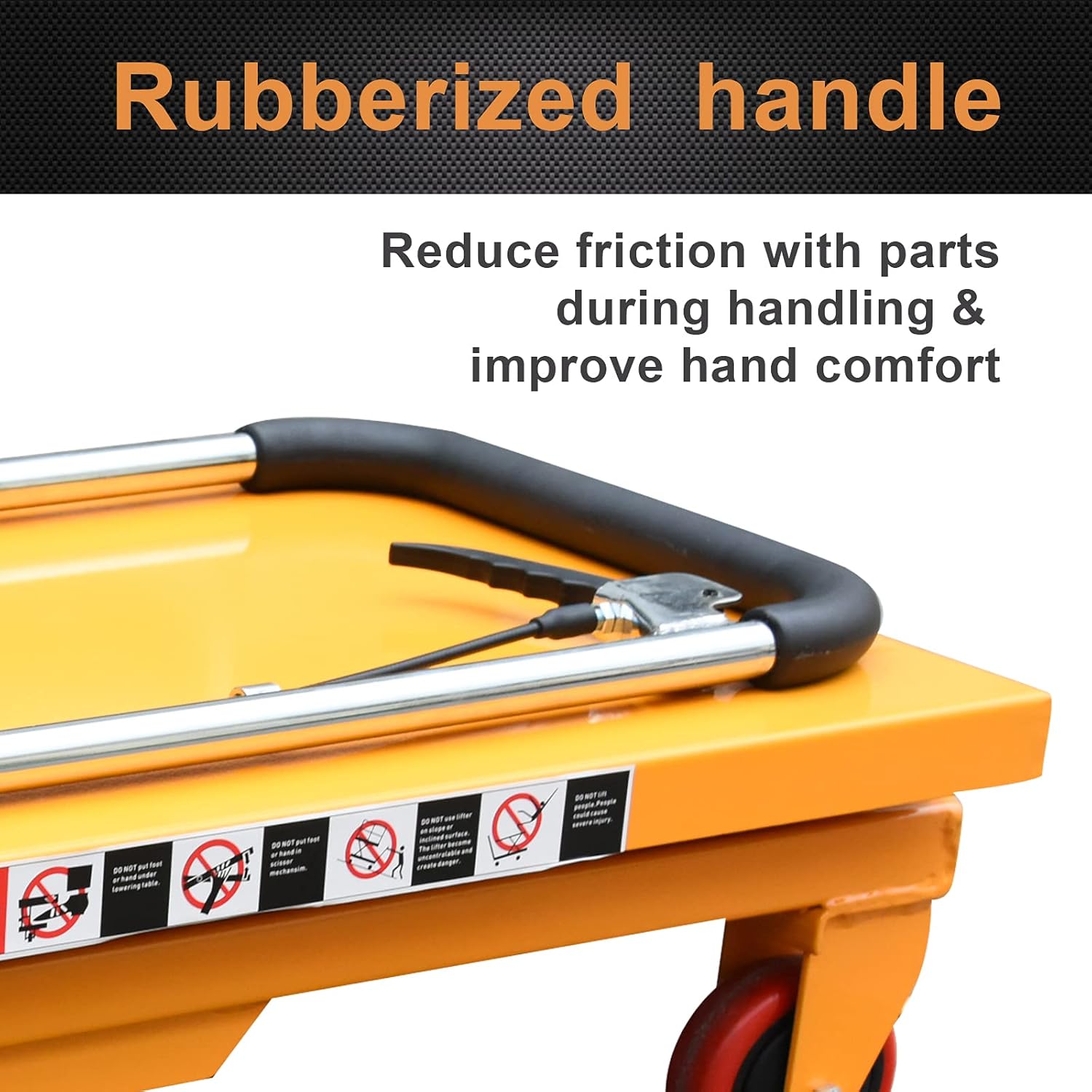 Hydraulic Lift Table Cart Manual Single Scissor Cart 330 lbs Capacity 28.3 Lifting Height Q87290