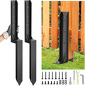 2 Pcs Heavy Duty Fence Post Repair Kit Q56348