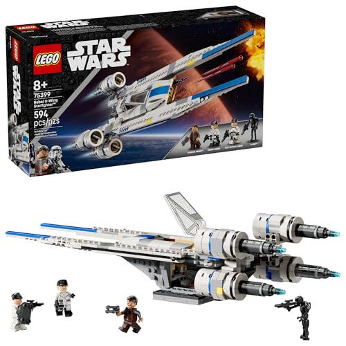 LEGO Star Wars Rebel U-Wing Starfighter Building Set with Cassian Andor, Dedra Meero and K-2SO, Ages 8+, 75399 R76709