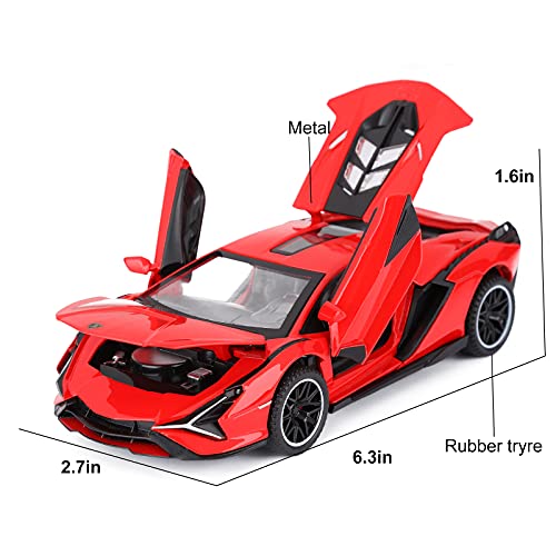 Blue Metal Model Car with Light and Sound Pull Back Toy Car T141682