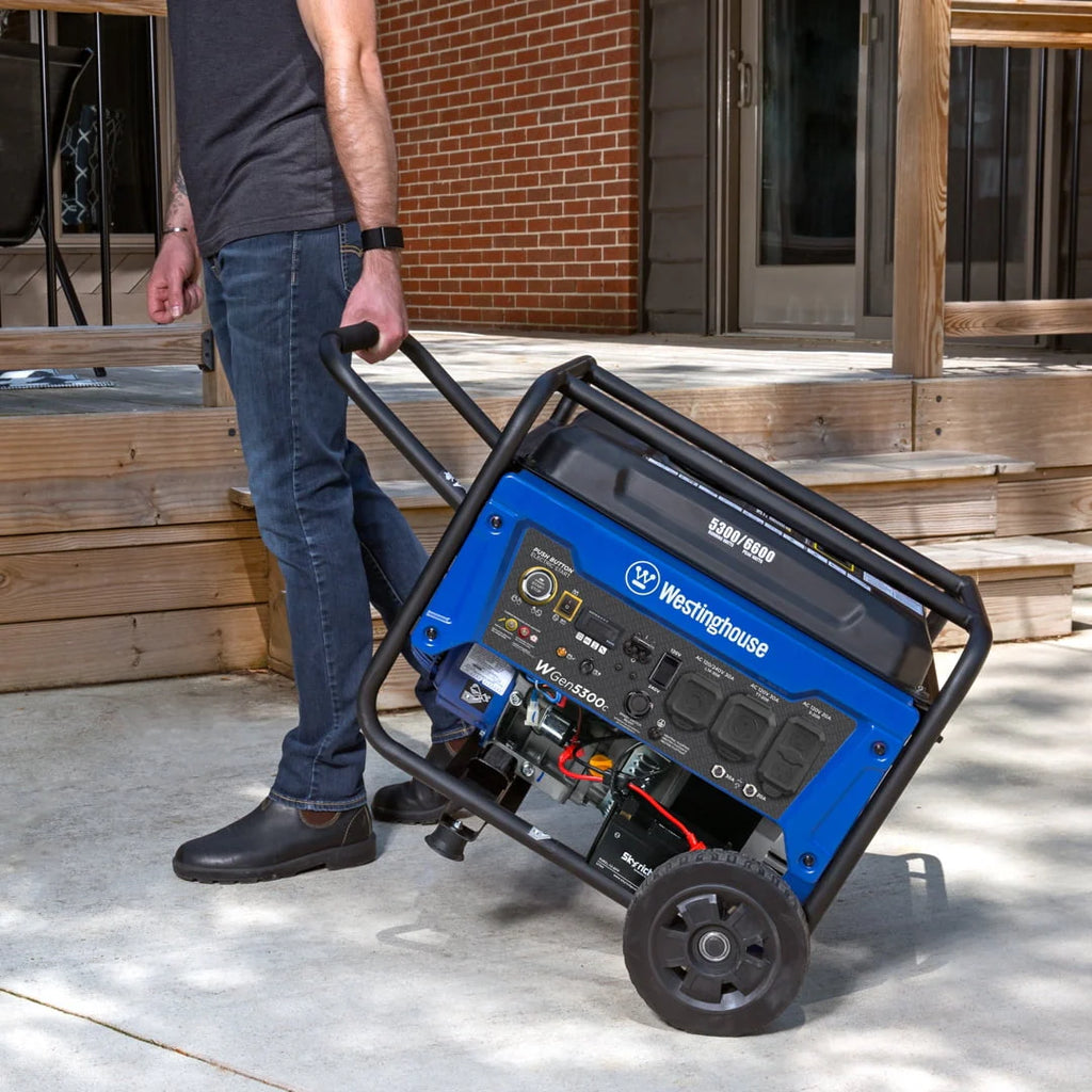 6600 Peak Watt Gas Powered Portable Generator with Remote Electric Start and CO Sensor G154733