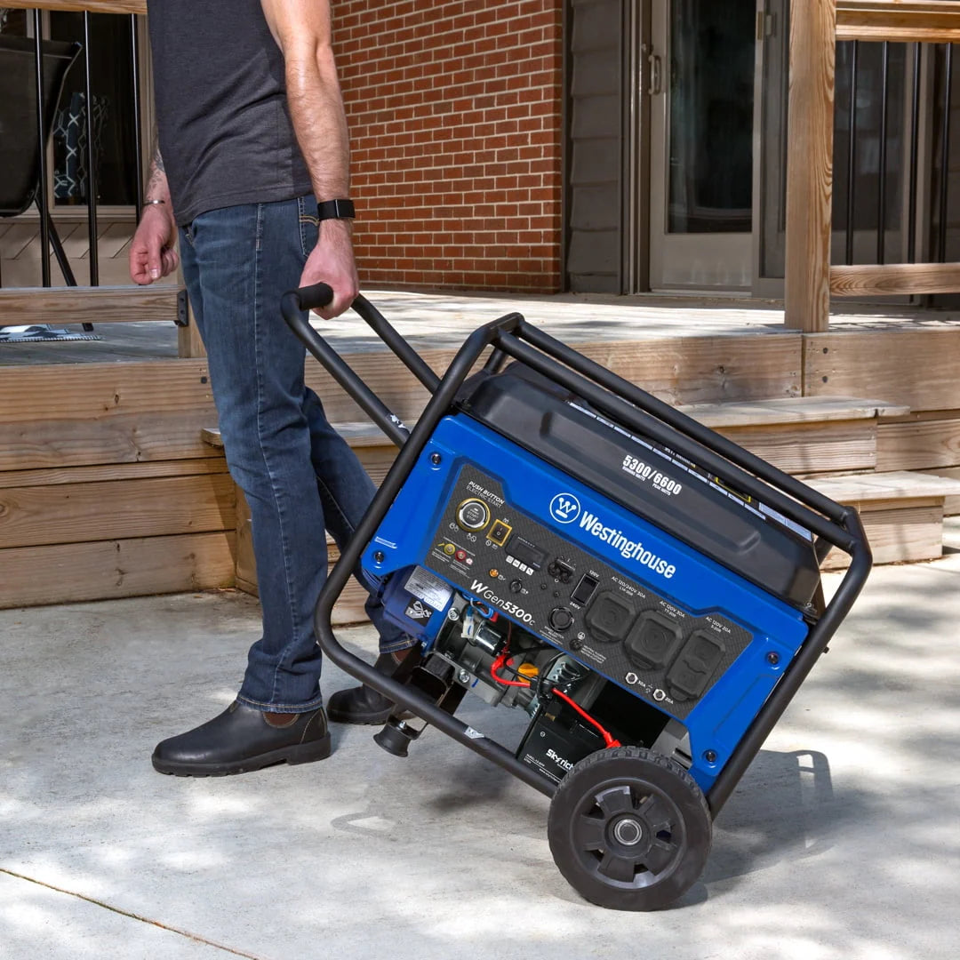 6600 Peak Watt Gas Powered Portable Generator with Remote Electric Start and CO Sensor G154733
