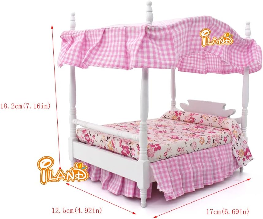 Pink Dollhouse Bedroom Furniture 6pcs R851005