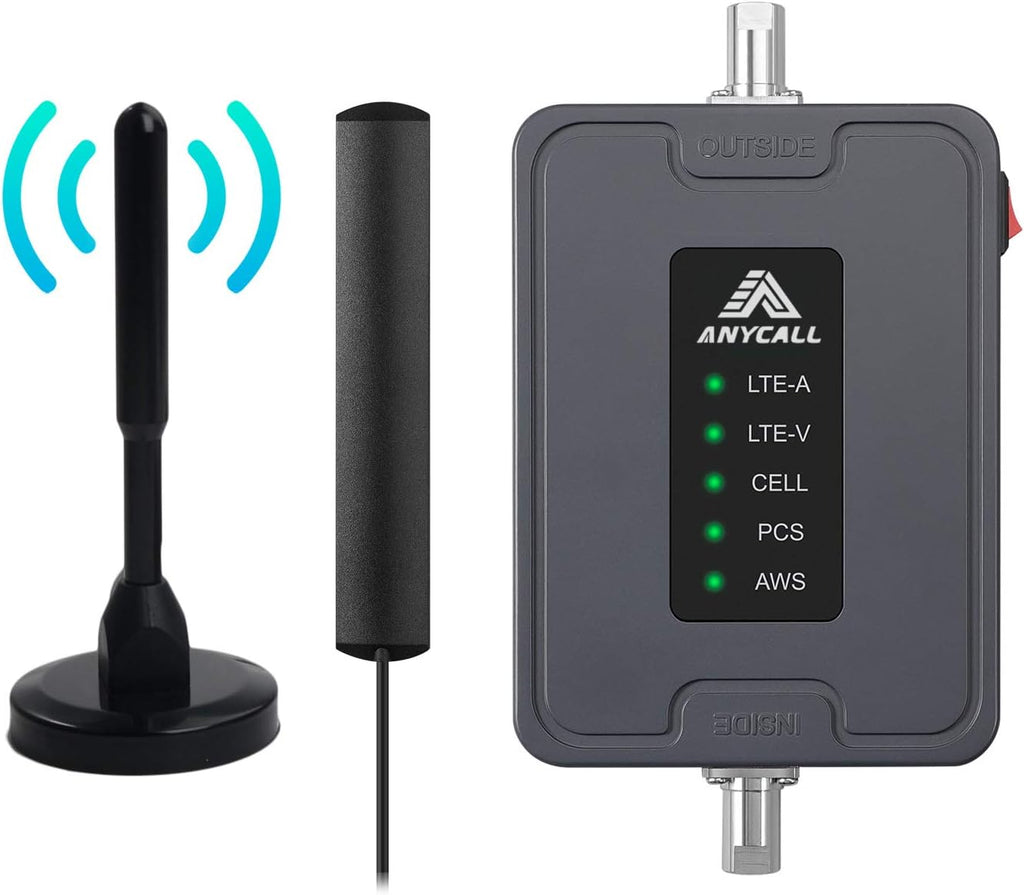 5 Bands Vehicle Cell Signal Booster for 3G 4G LTE Voice & Data E810