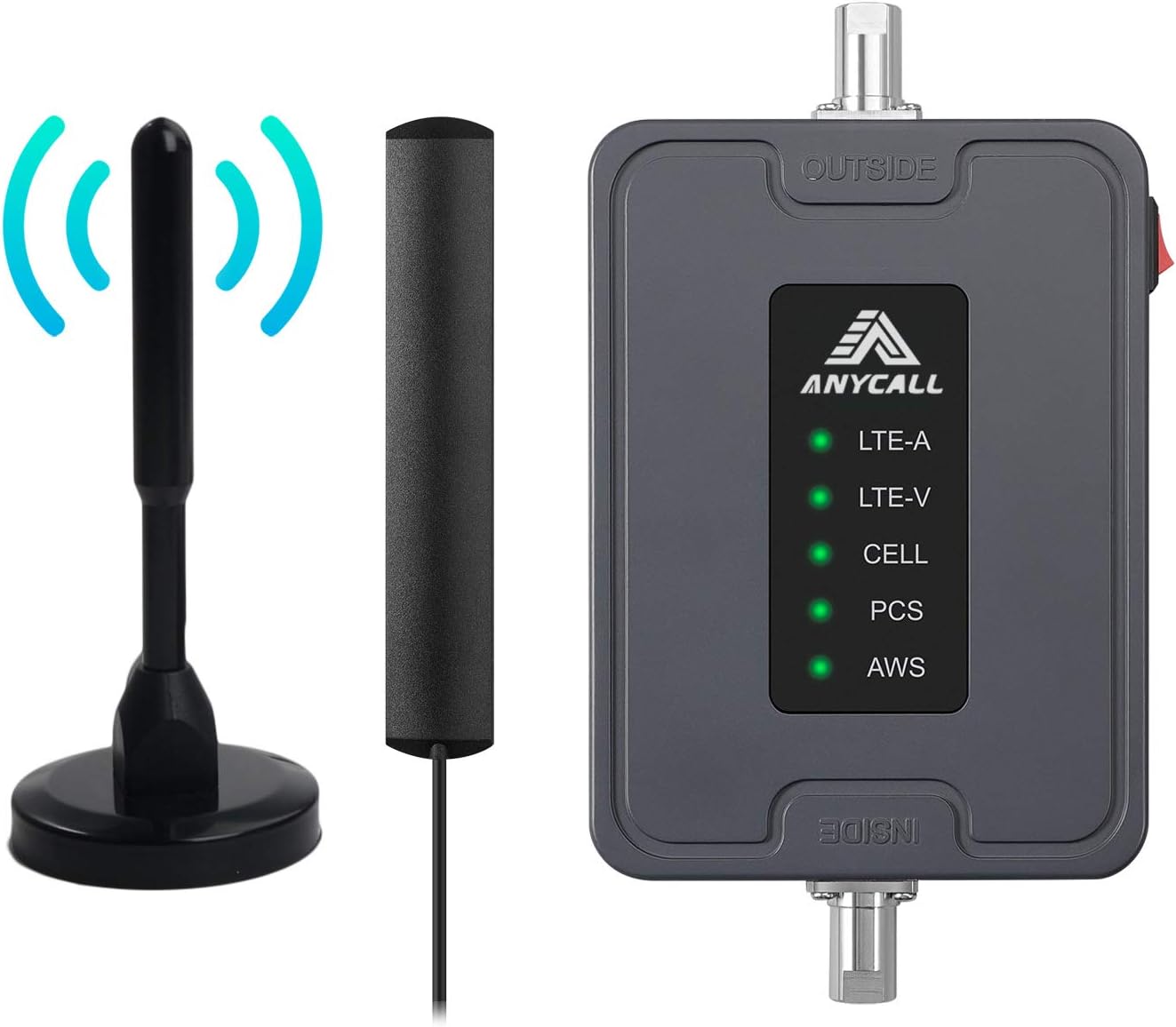 5 Bands Vehicle Cell Signal Booster for 3G 4G LTE Voice & Data E810