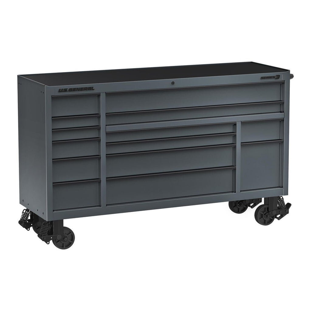 72 in. x 22 in. Triple-Bank Roll Cab, Slate Gray W680232