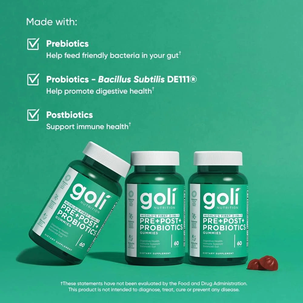 60 Count Pre Post Probiotic Gummies E668