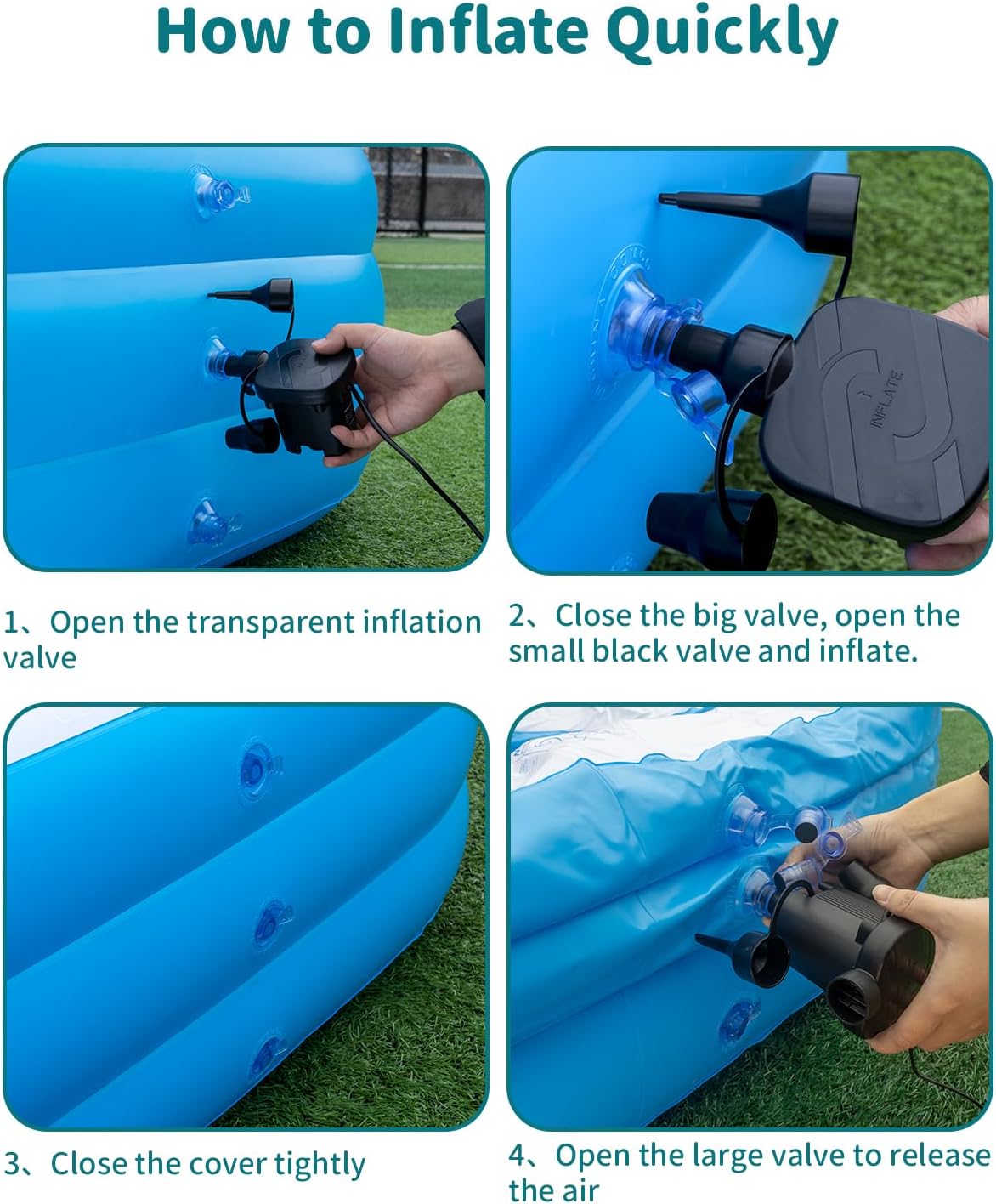 130'' x 72'' x 22'' Inflatable Pool with Pump V24090