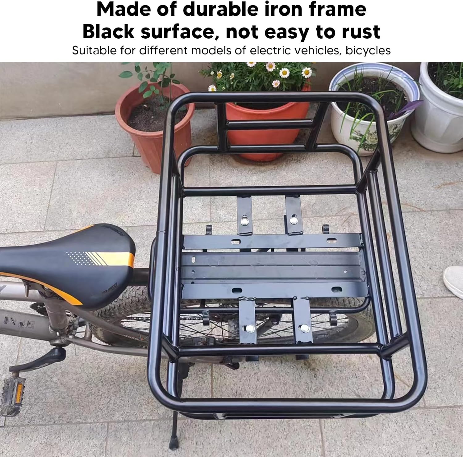 Large Capacity Metal Rear Bike Basket L373682