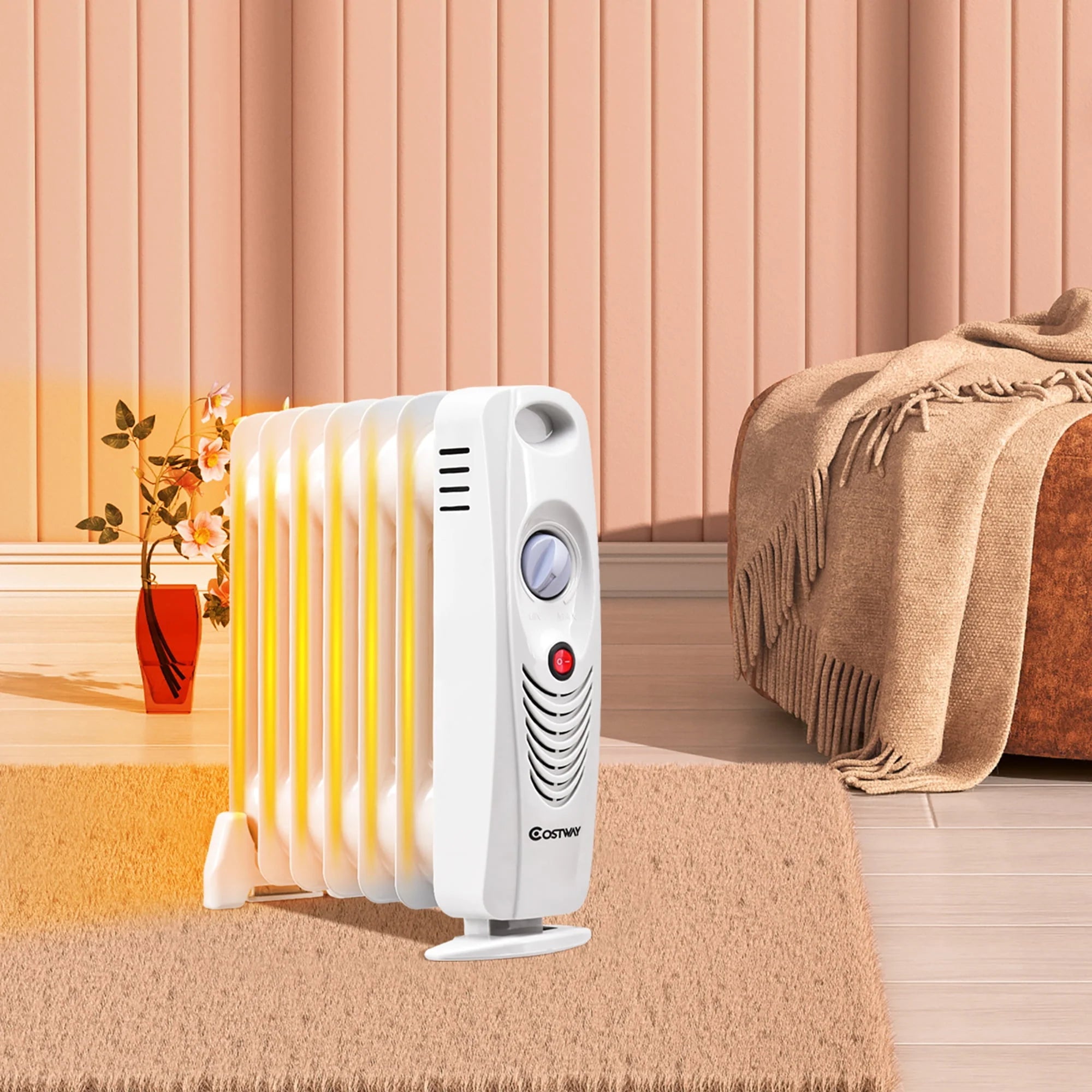Portable Mini Electric Oil Filled Radiator Heater 7-Fin Q8217