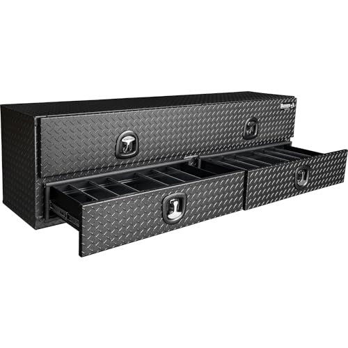 Aluminum Heavy-Duty Flatbed Truck Tool Box 21 x 18 x 72 Inch B298