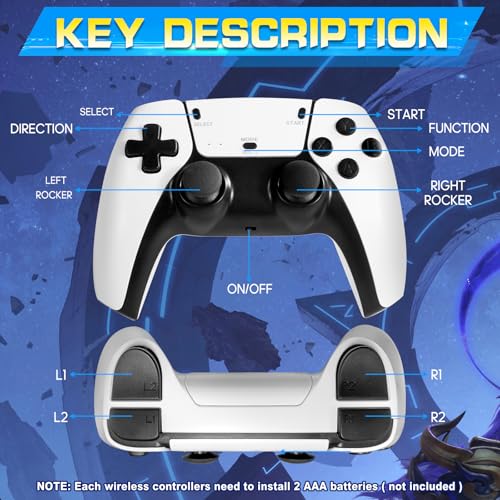 64GB Retro Game Stick with 2 Wireless Controllers H653