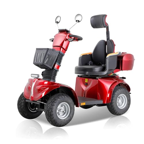 Red Heavy Duty 4 Wheel Mobility Scooter R15627