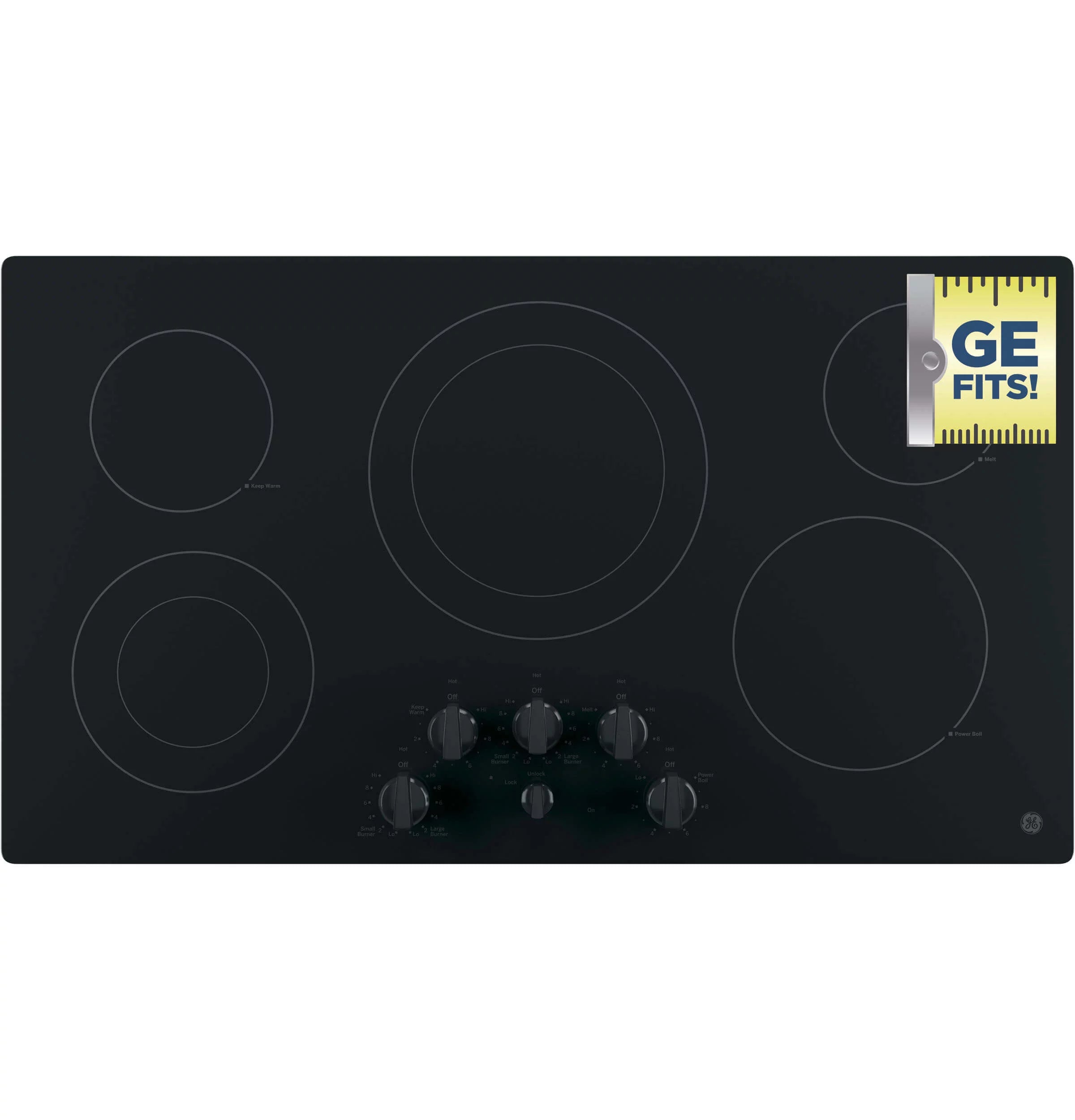 36" Built-In Electric Cooktop Black-on-Black R441107
