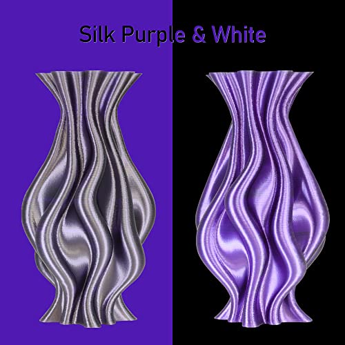 6 Spools Bicolor Dual Color 1.75mm 3D Printer Filament Bundle, Silk PLA, 250g X 6 Spools F350962