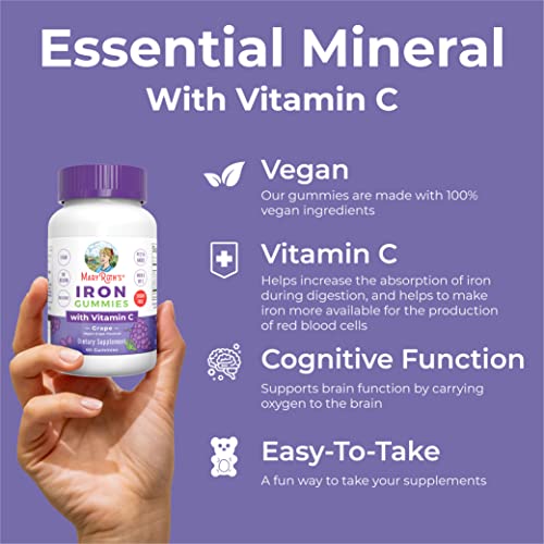 Sugar Free Iron Gummies with Vitamin C, 60 Count Y412191
