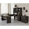 Walnut U-Shaped Executive Desk Z636