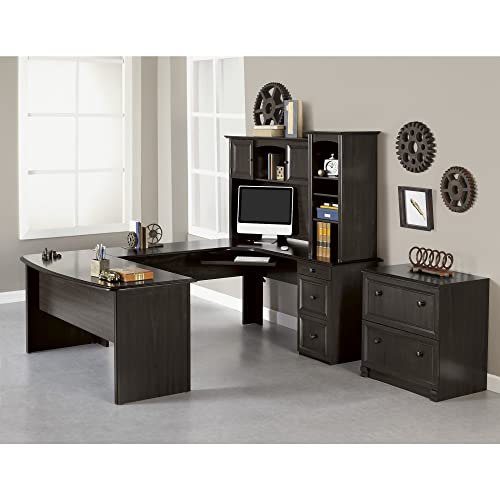 Walnut U-Shaped Executive Desk Z636