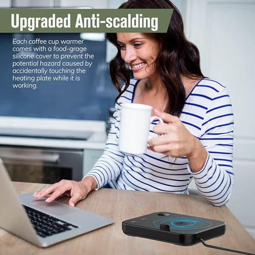 Black Mug Warmer with 3-Temp Settings and 2-12H Timer X900001