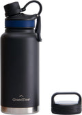 2 Lids Stainless Steel Water Bottles Vacuum Insulated Reusable BPA-Free Metal Canteen N28540