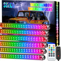 3-Pin 6PCS Car Double-Row Dreamcolor Underglow Lights Kit with APP IP68 12V Pack of 2 L509