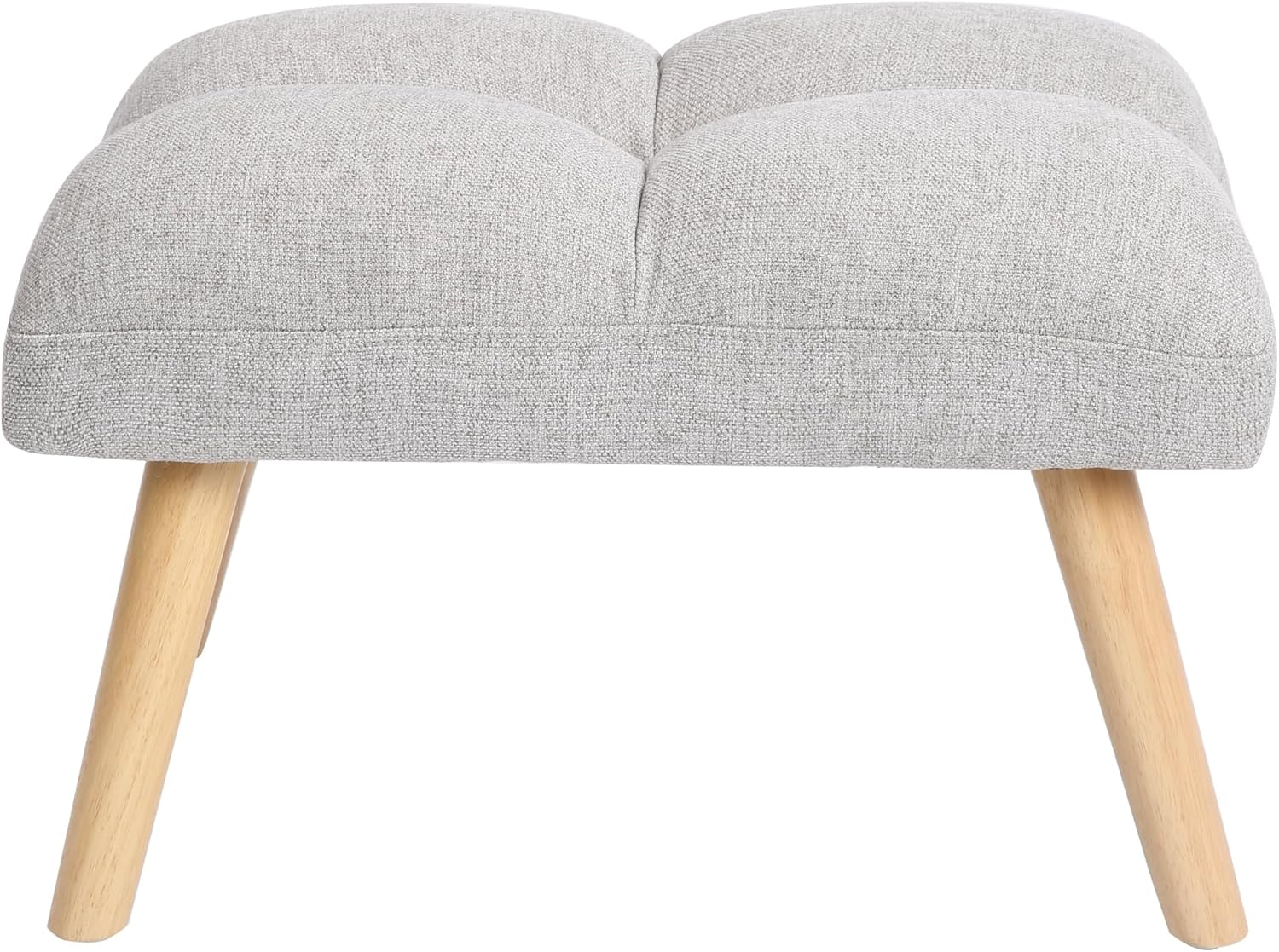 Decorative Chair Set with Footstool, Adjustable Backrest, Wooden Legs G861395