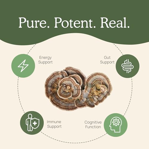 Organic Turkey Tail Mushroom Powder, 100 Servings T6671