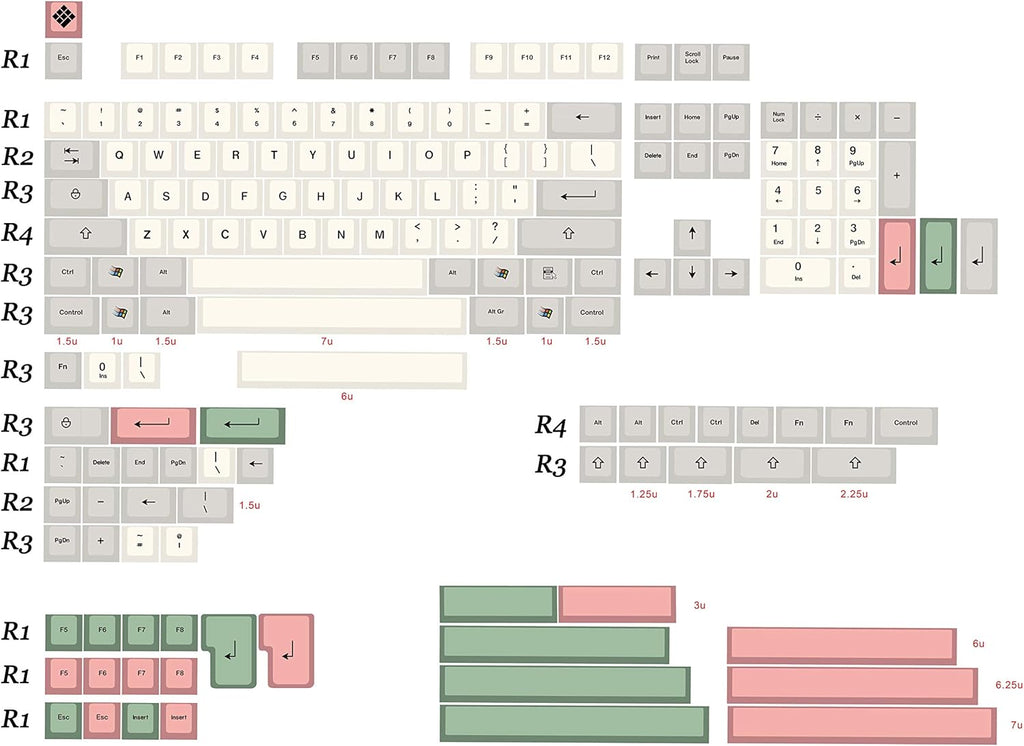 Retro SA Keycap Sublimation Cherry MX Keycap N756409