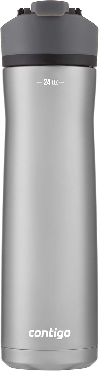24 oz Stainless Steel Water Bottle with AUTOSEAL Lid Q252