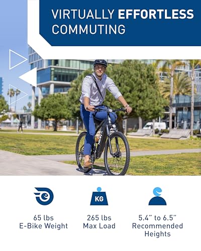 Electric Bike with 800W Peak Motor, 25mph Max Speed, 696 WH Removable Battery, 27.5" Front Suspension J4568