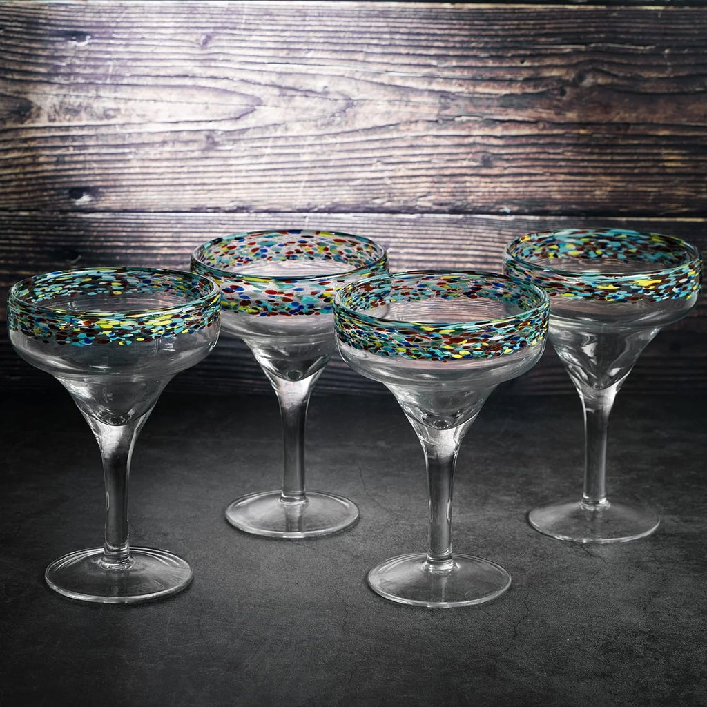 Set of 4 Hand Blown Glasses J2829