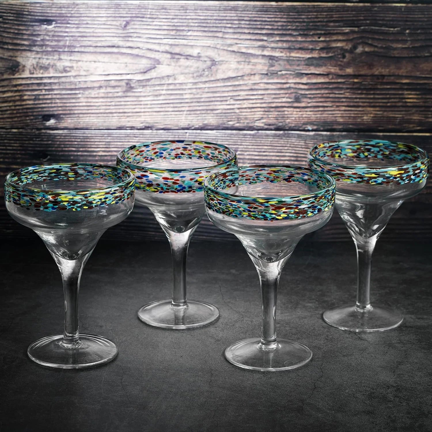 Set of 4 Hand Blown Glasses J2829