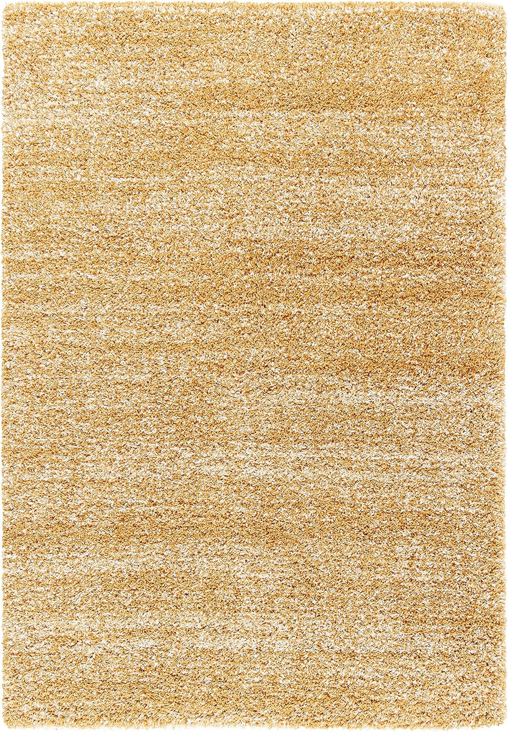 8' x 10' Gold Ivory Shag Area Rug J406