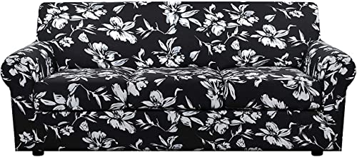 4 Pieces Floral Stretch Sofa Slipcover T4502