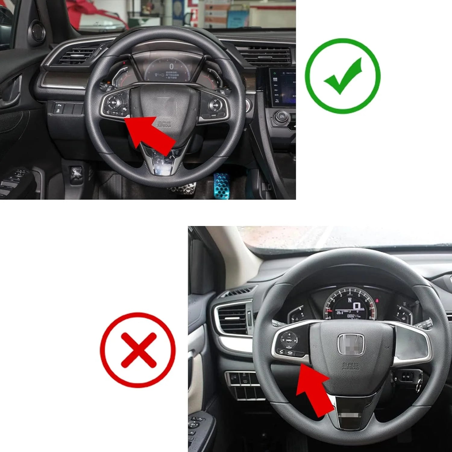 Interior Center Console Dashboard Panel Headlight Switch Steering Wheel AC Vent Cover Trim Combo Kit I616147