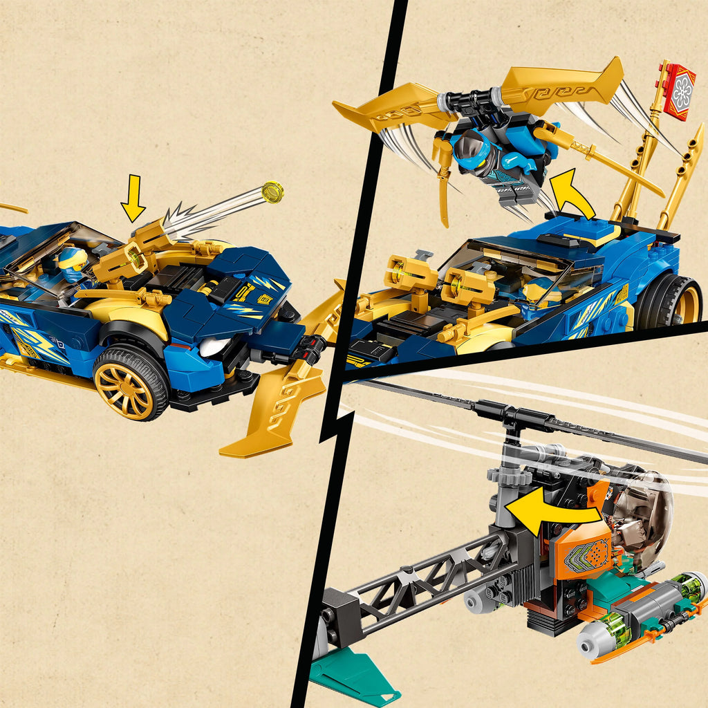 LEGO Race Car Set with Toy Helicopter and Boa Snake Figure Z74284