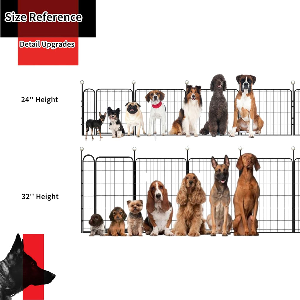 32'' Portable Metal Dog Playpen with 6 Panels I749