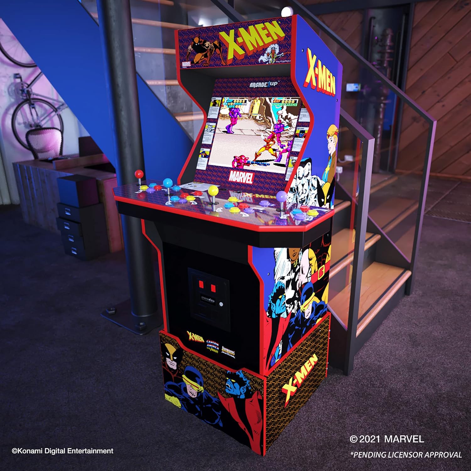4 Player Arcade Machine with Riser & Stool Q571892